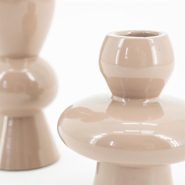 By Boo Kandelaar Barolo set van 2 metaal – oud roze