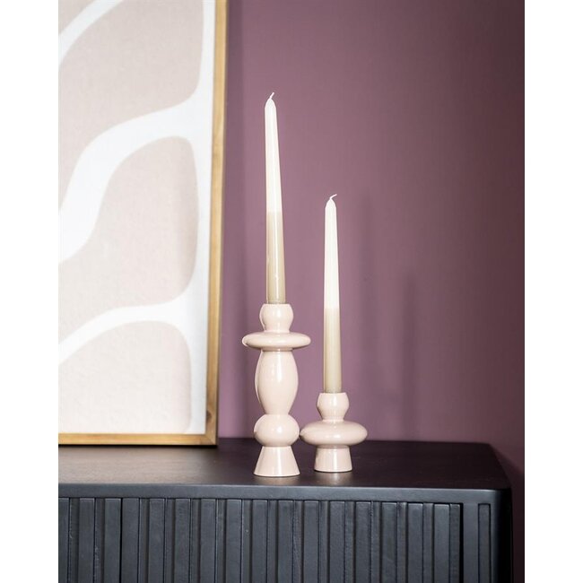 By Boo Kandelaar Barolo set van 2 metaal – oud roze