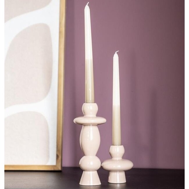 By Boo Kandelaar Barolo set van 2 metaal – oud roze