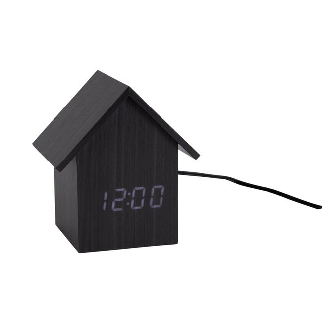 Karlsson Alarm Clock House LED zwart