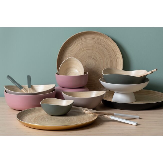 Present Time Set van 3 schalen Puro Oval Zwart