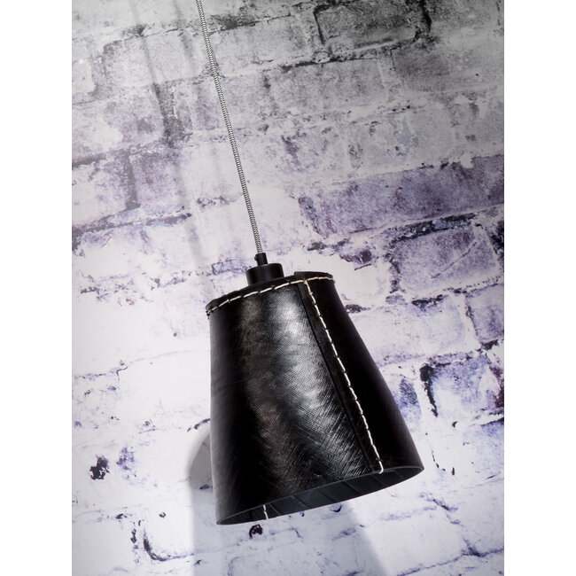 Good&Mojo Hanglamp Amazon recycled autoband met 1 kap zwart L