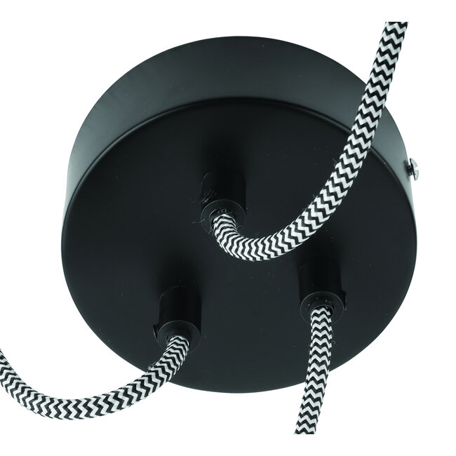 Good&Mojo Hanglamp Amazon recycled autoband met 3 kappen zwart L