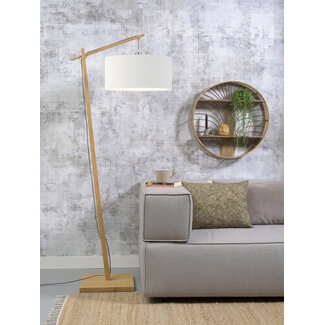 Good&Mojo Vloerlamp Andes bamboe eco linnen wit