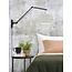 Good&Mojo Wandlamp Andes bamboe zwart Kap eco linnen licht L