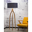 Good&Mojo Vloerlamp bamboe Annapurna 6030 linnen blue denim