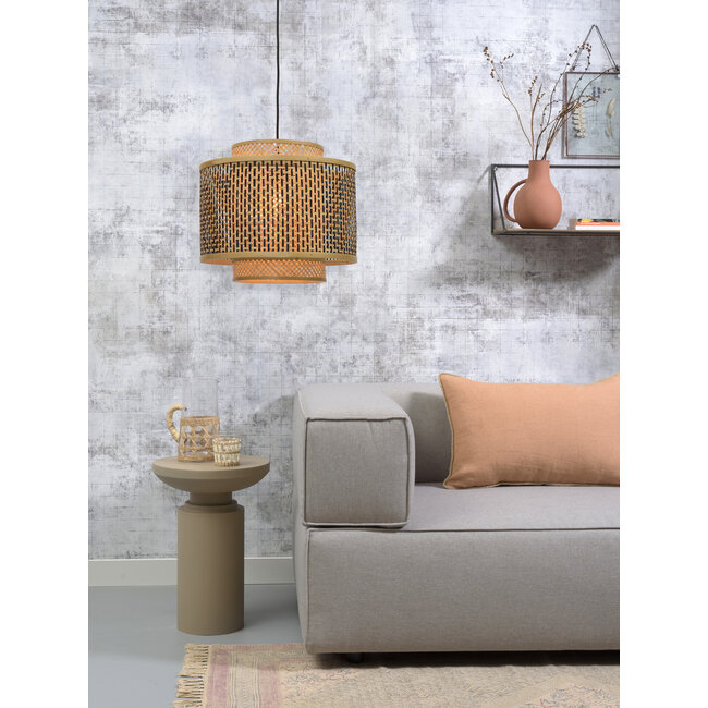 Good&Mojo Hanglamp Bhutan bamboe Ø 40 cm zwart naturel S