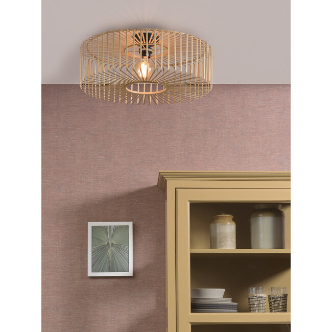 Good&Mojo Plafonniere Bromo bamboe Ø 60 x 18 cm naturel L