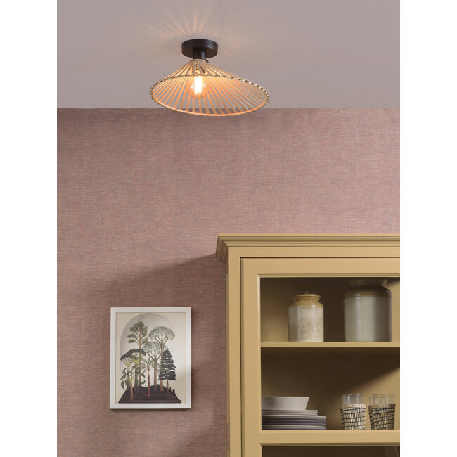 Good&Mojo Plafonniere Bromo bamboe asymm. Naturel S