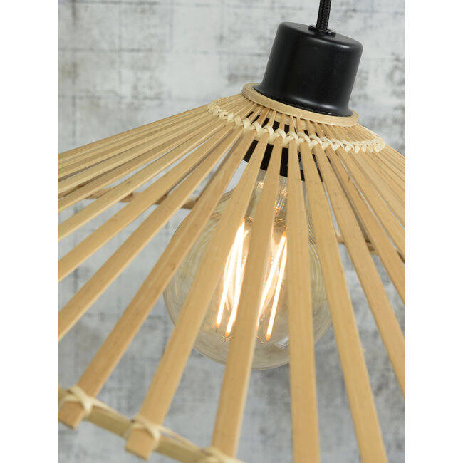 Good&Mojo Hanglamp Bromo bamboe asymm. Ø 40 cm naturel S