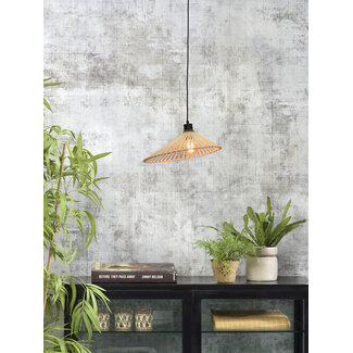 Good&Mojo Hanglamp Bromo bamboe asymm. Ø 40 cm naturel S