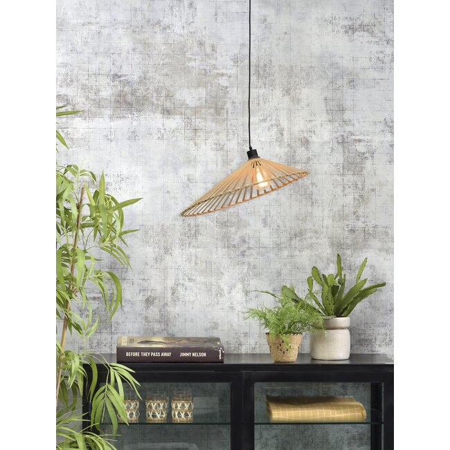 Good&Mojo Hanglamp Bromo bamboe asymm. Ø 60 cm naturel L