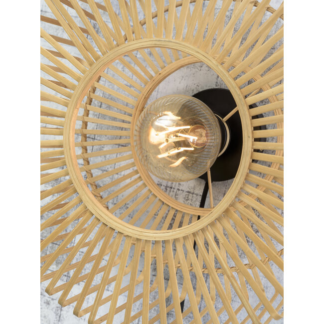 Good&Mojo Wandlamp Bromo bamboe Ø 40 naturel S