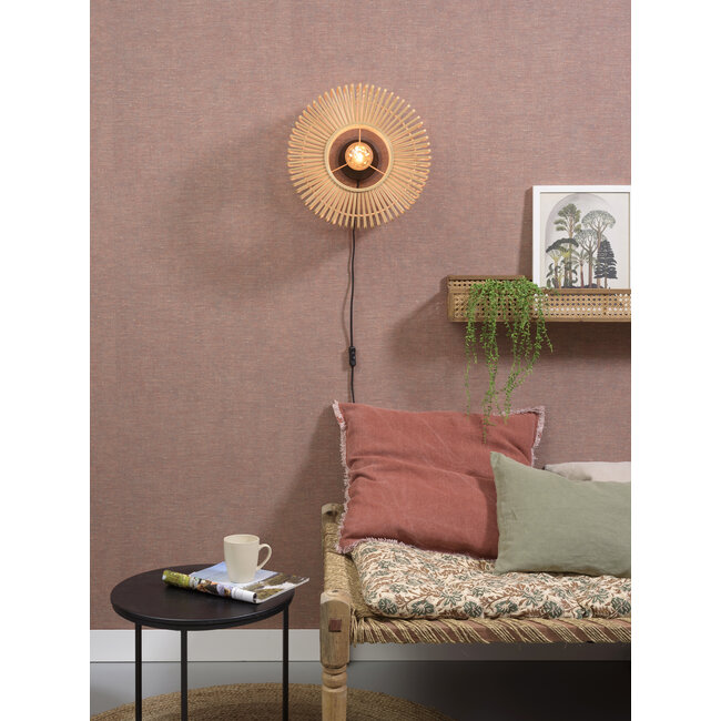 Good&Mojo Wandlamp Bromo bamboe Ø 40 naturel S
