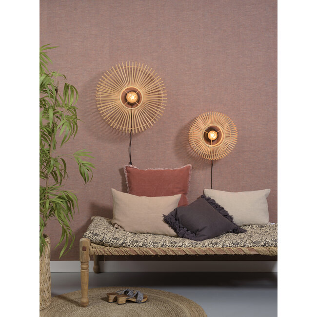 Good&Mojo Wandlamp Bromo bamboe Ø 40 naturel S