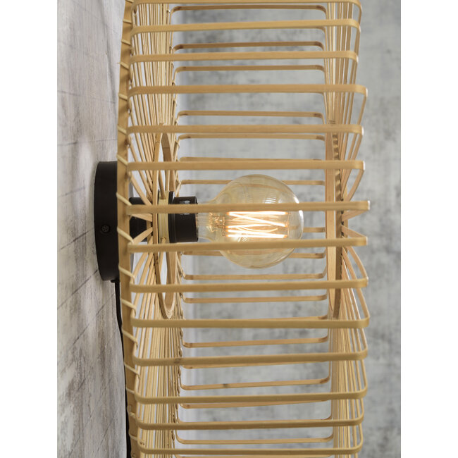 Good&Mojo Wandlamp Bromo bamboe Ø 60 naturel L