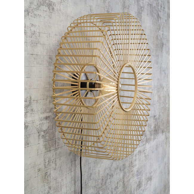 Good&Mojo Wandlamp Bromo bamboe Ø 60 naturel L