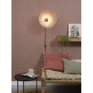 Good&Mojo Wandlamp Bromo bamboe asymm. Ø 40 naturel S