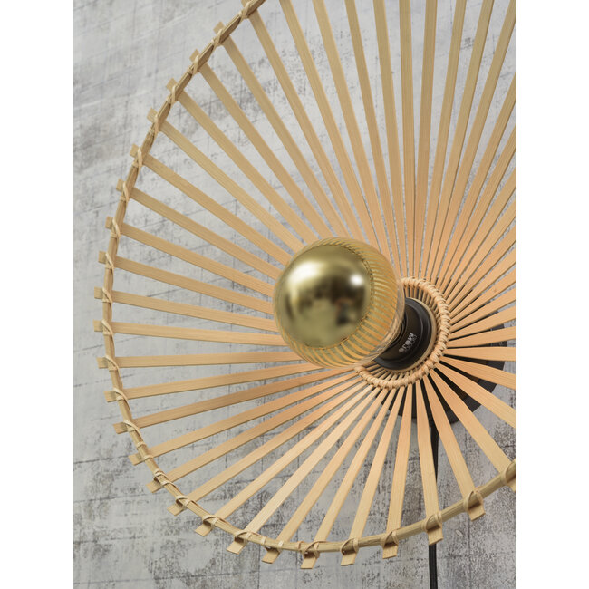 Good&Mojo Wandlamp Bromo bamboe asymm. Ø 60 naturel L