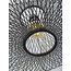 Good&Mojo Vloerlamp Cango bamboe naturel L 207cm kap Ø 60 zwart