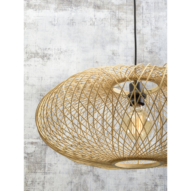 Good&Mojo Hanglamp Cango bamboe ellips dia.60x25cm naturel