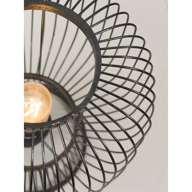 Good&Mojo Tafellamp Cango bamboe h.30x26cm zwart