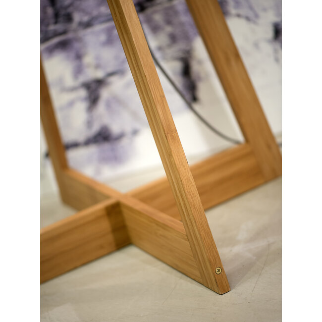 Good&Mojo Vloerlamp bamboe 4-poot Everest linnen green forest
