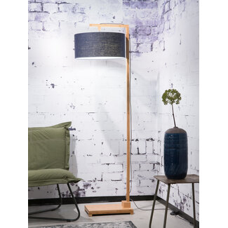 Good&Mojo Vloerlamp Himalaya bamboe eco linnen blue denim