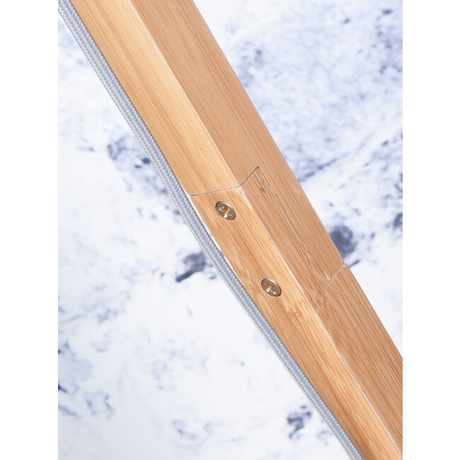 Good&Mojo Vloerlamp Fuji bamboe eco linnen donkergrijs