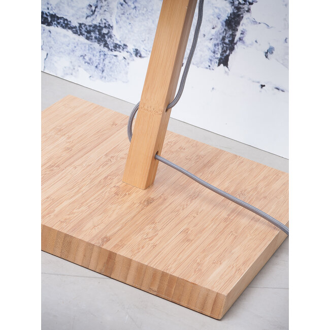 Good&Mojo Vloerlamp Fuji bamboe eco linnen wit