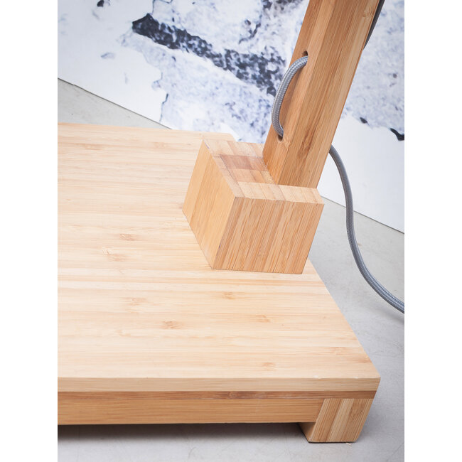 Good&Mojo Vloerlamp Himalaya bamboe eco linnen wit