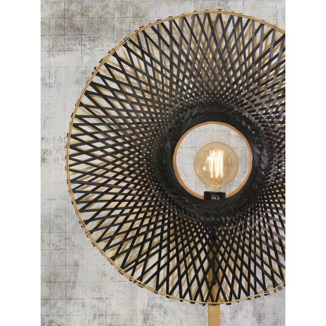 Good&Mojo Vloerlamp Kalimantan bamboe naturel h.180cm/kap vertic. 60x15cm z/n M