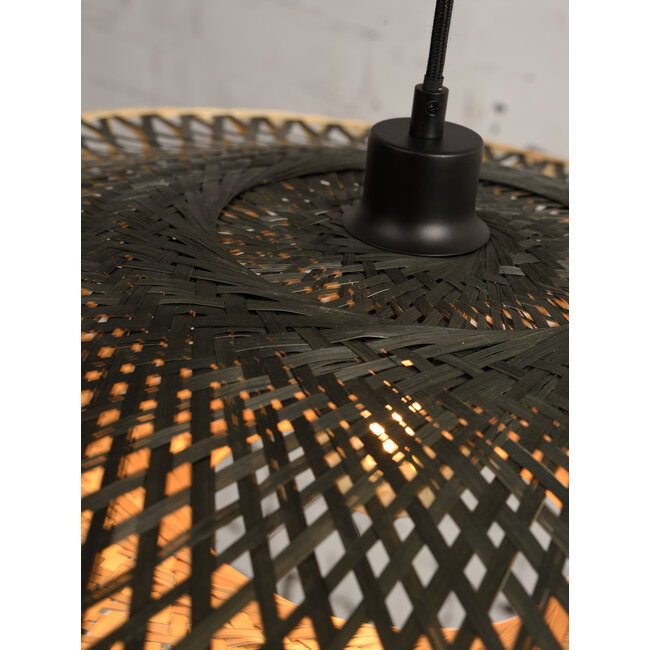 Good&Mojo Hanglamp Kalimantan bamboe plat Ø44 S