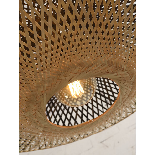 Good&Mojo Hanglamp Kalimantan bamboe plat Ø87 L