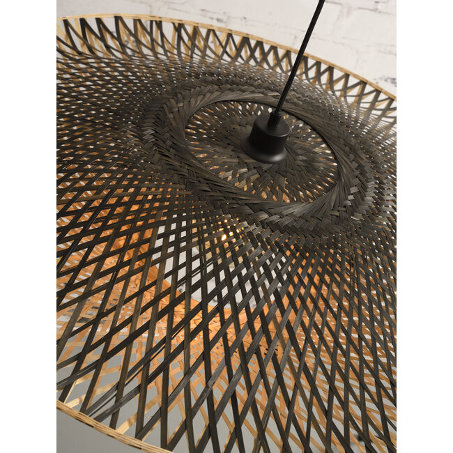 Good&Mojo Hanglamp Kalimantan bamboe plat Ø87 L