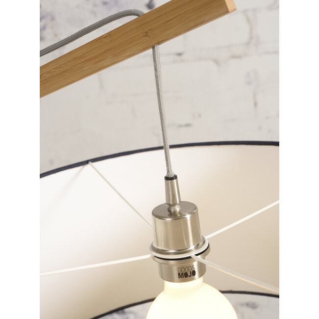 Good&Mojo Vloerlamp Montblanc bamboe kap 47x23cm eco linnen zwart