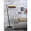 Good&Mojo Vloerlamp Palawan bamboe zwart 176cm kap Ø60x naturel zwart