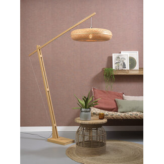 Good&Mojo Vloerlamp Palawan bamboe 207cm kap Ø60 naturel naturel