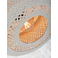 Good&Mojo Wandlamp Palawan bamboe zw./kap 40x15cm wit naturel S