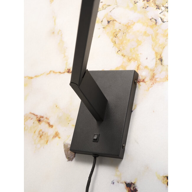 it's about RoMi Wandlamp ijzer Biarritz lange arm zwart