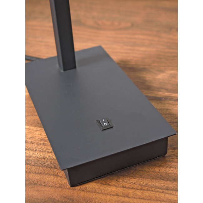 it's about RoMi Tafellamp ijzer/zwart Boston wit