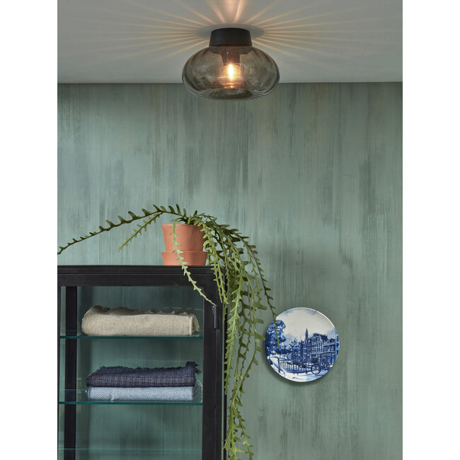 it's about RoMi Plafondlamp glas Brussels Ø 27 antraciet