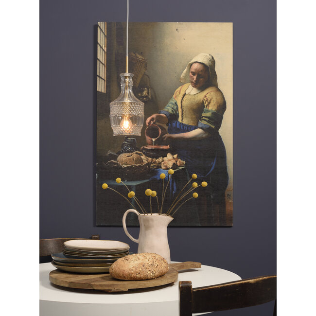 it's about RoMi Hanglamp glas Brussels Ø 13 transparant/goud rechtvormig