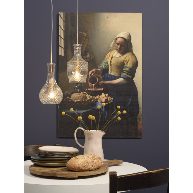 it's about RoMi Hanglamp glas Brussels Ø 13 transparant/goud rechtvormig