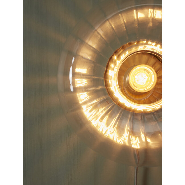 it's about RoMi Wandlamp glas Brussels Ø 27 goud/transparant