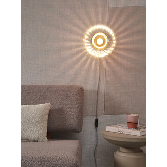 its about RoMi Wandlamp glas Brussels Ø 27 goud/transparant