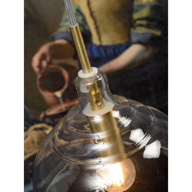 it's about RoMi Hanglamp glas Brussels Ø 20 transparant/goud rond