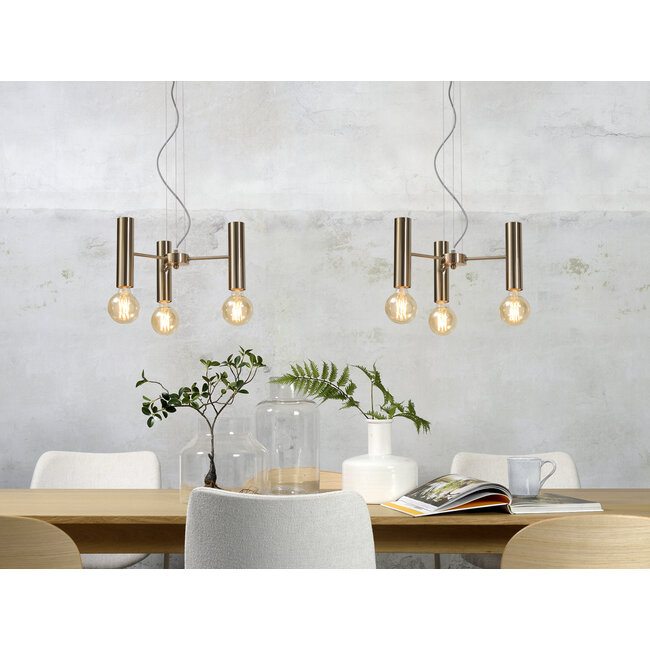 it's about RoMi Kroonluchter ijzer Cannes 3-arm goud S