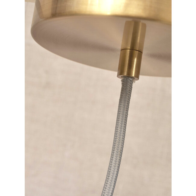 it's about RoMi Hanglamp glas/ijzer Carrara bol wit marmerprint/goud  S