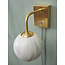 its about RoMi Wandlamp glas/ijzer Carrara bol wit marmerprint/goud